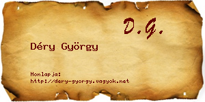 Déry György névjegykártya