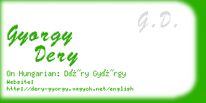 gyorgy dery business card